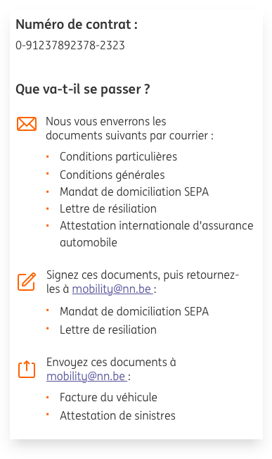 Car insurance-product fulfillment screen